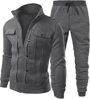 2024 Men's 2 Pieces Full Zip Tracksuits Classic Sport Suits Stylish Casual Outfits Jacket & Pants Fitness Sweatsuit Set 2024 Men's 2 Pieces Full Zip Tracksuits Classic Sport Suits Stylish Casual Outfits Jacket & Pants Fitness Sweatsuit Set