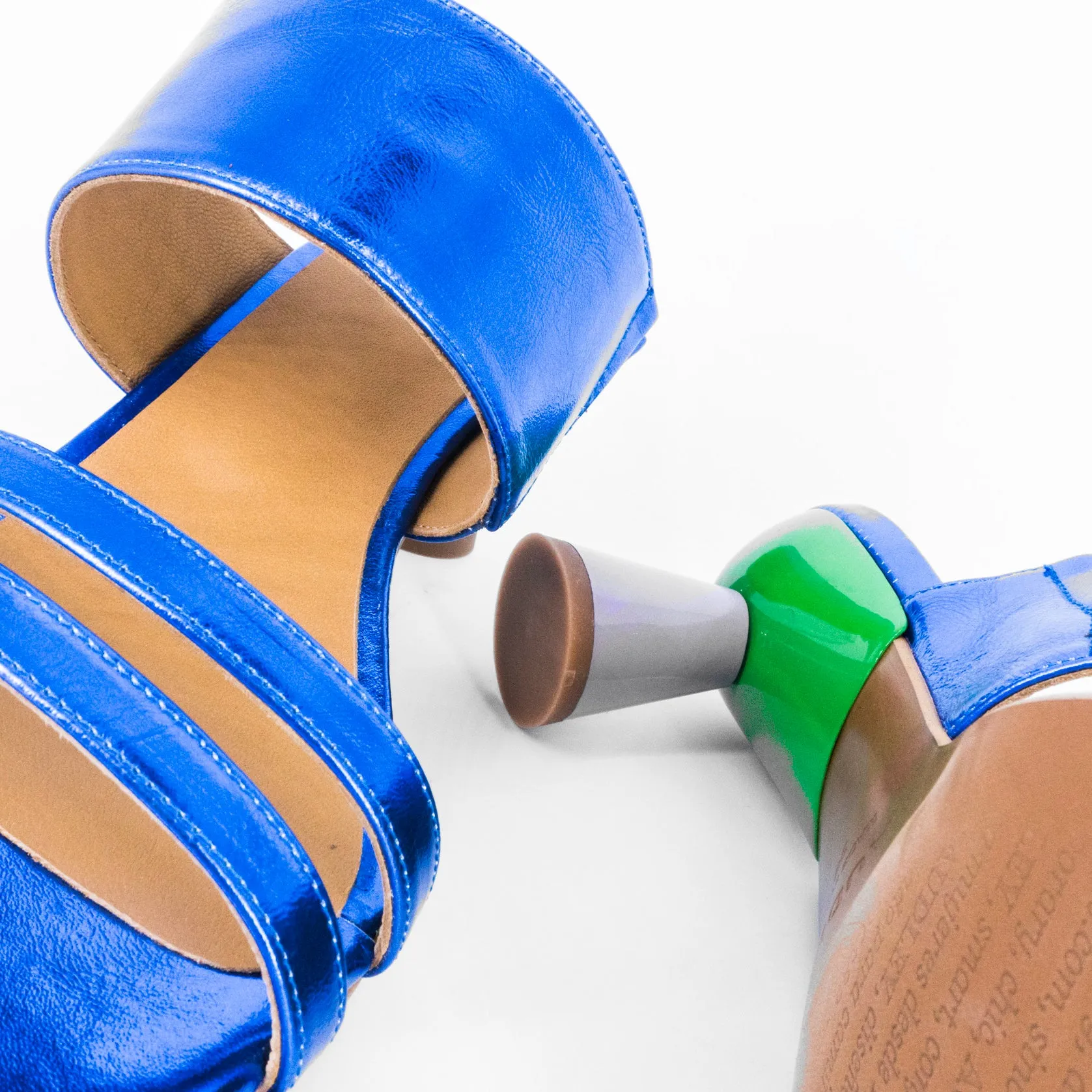 AUDLEY | SANDALIAS MUJER | TACÓN BAVARO | AZUL