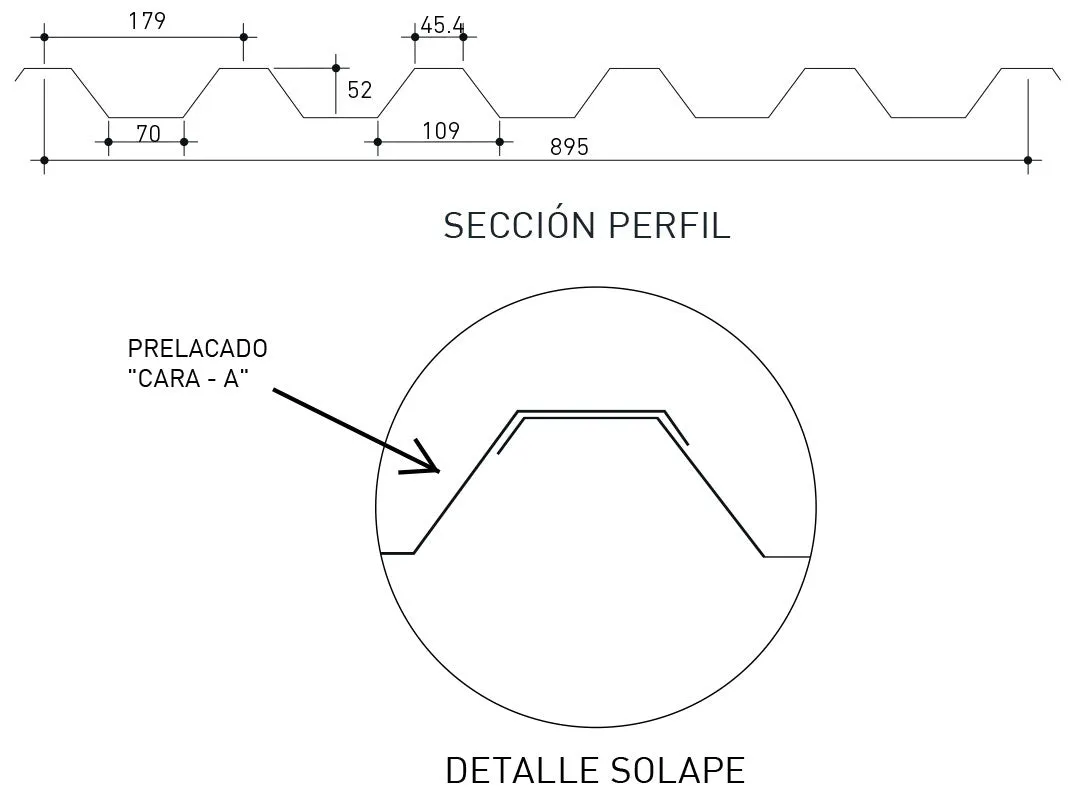 Chapa de Cubierta MT-52