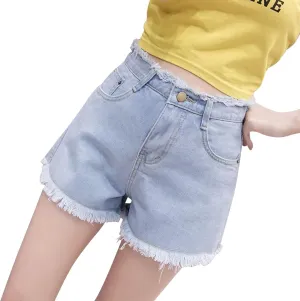 Exquisite High Waisted Raw Edge Denim for Women Trendy Loose Fit with Pockets Big Hem Shorts Party Picnic Wear Exquisite High Waisted Raw Edge Denim for Women Trendy Loose Fit with Pockets Big Hem Shorts Party Picnic Wear
