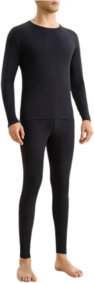 Long Johns for Men Thermal Underwear Sets Fleece Lined Tops and Bottoms Set Warm Winter Base Layer Comfy Pajamas Set
