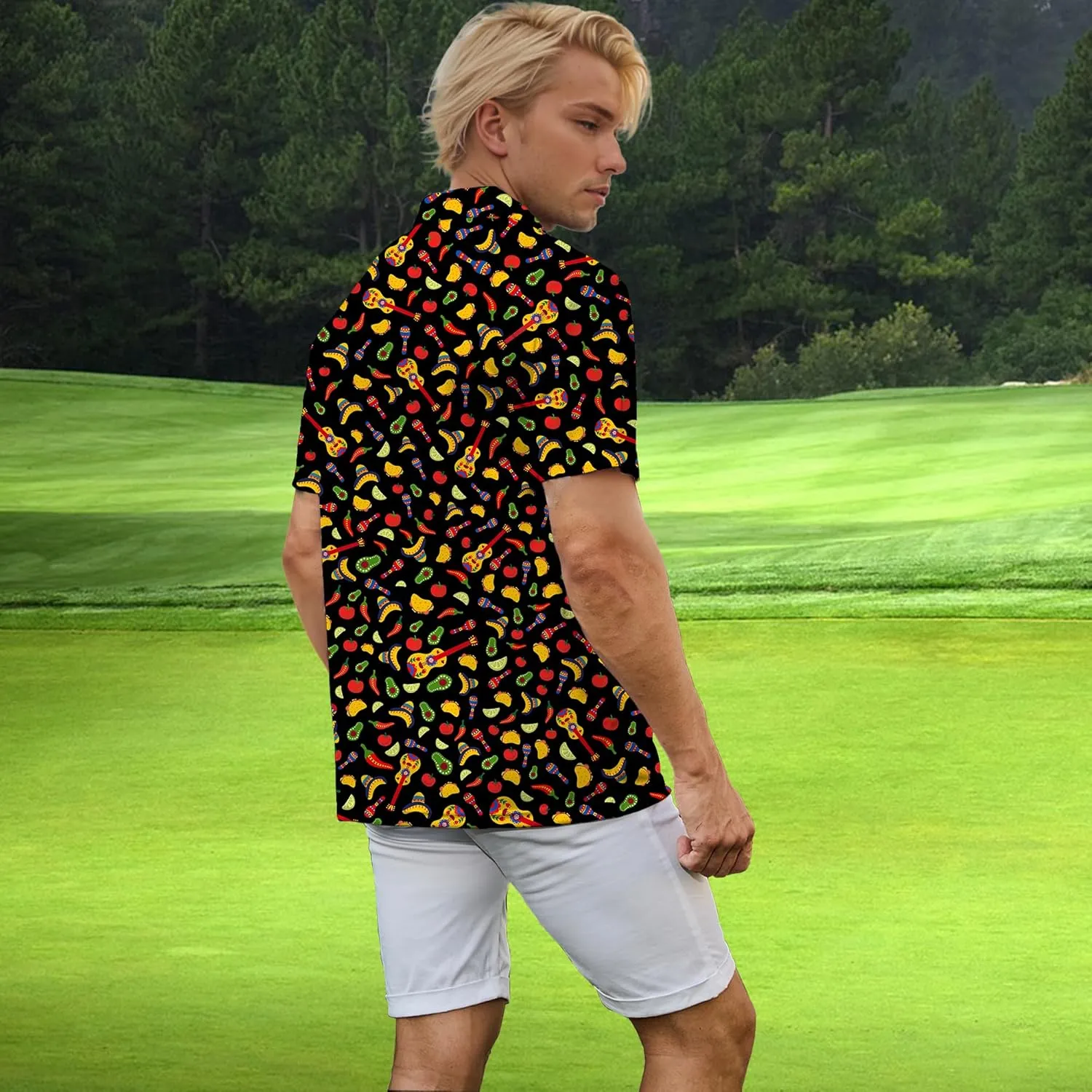 Men's Golf Polo Shirts Short Sleeve Performance Moisture Wicking Dry Fit Golf Shirts for Men