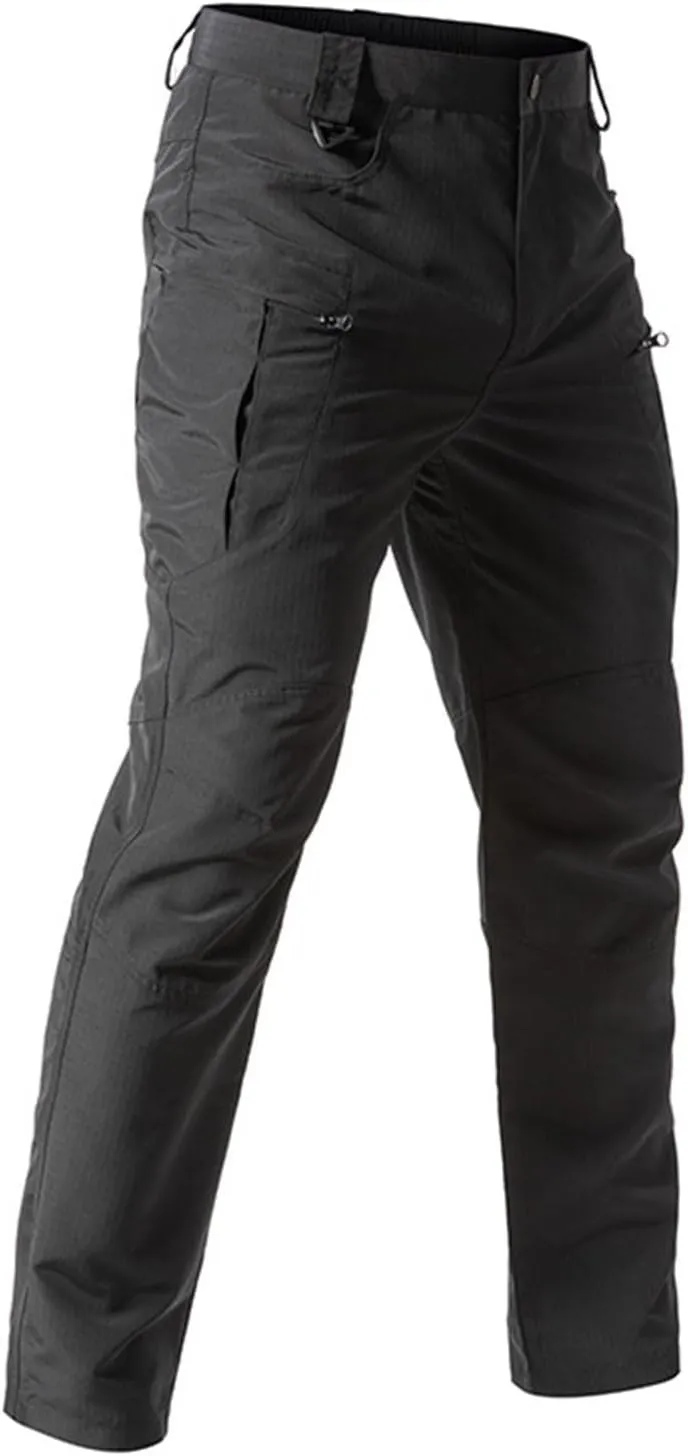 Mens Tactical Pants Flexcamo Water Resistant Quick Dry Carpenter Pants Multi-Pockets Slim Fit Construction Trousers