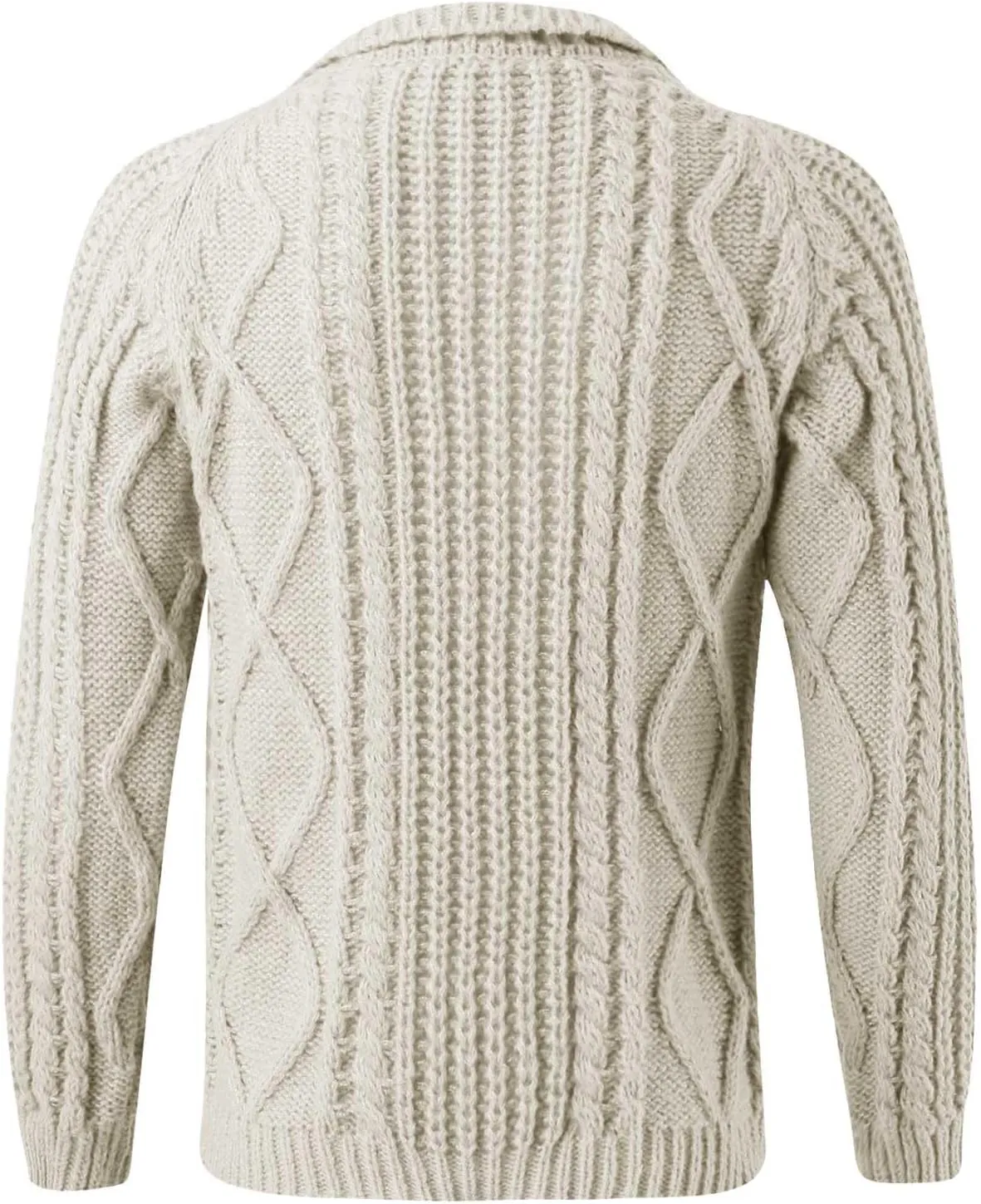 PeQAQ Mens Cardigan Sweater Cable Knit V Neck Button up Sweaters Winter Soft Warm Ribbed Cardigan Sweater Jacket with Pockets