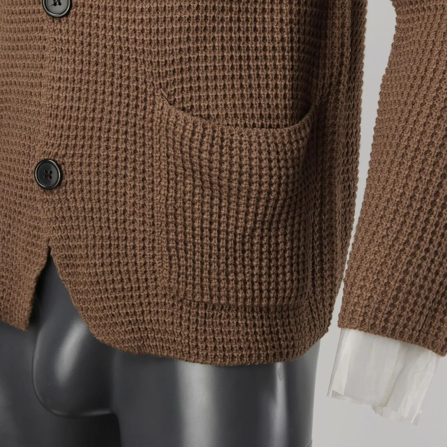 PeQAQ Mens Cardigan Sweater Cable Knit V Neck Button up Sweaters Winter Soft Warm Ribbed Cardigan Sweater Jacket with Pockets