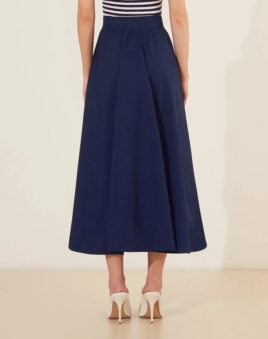 Saia Amissima Midi Yasmim Azul