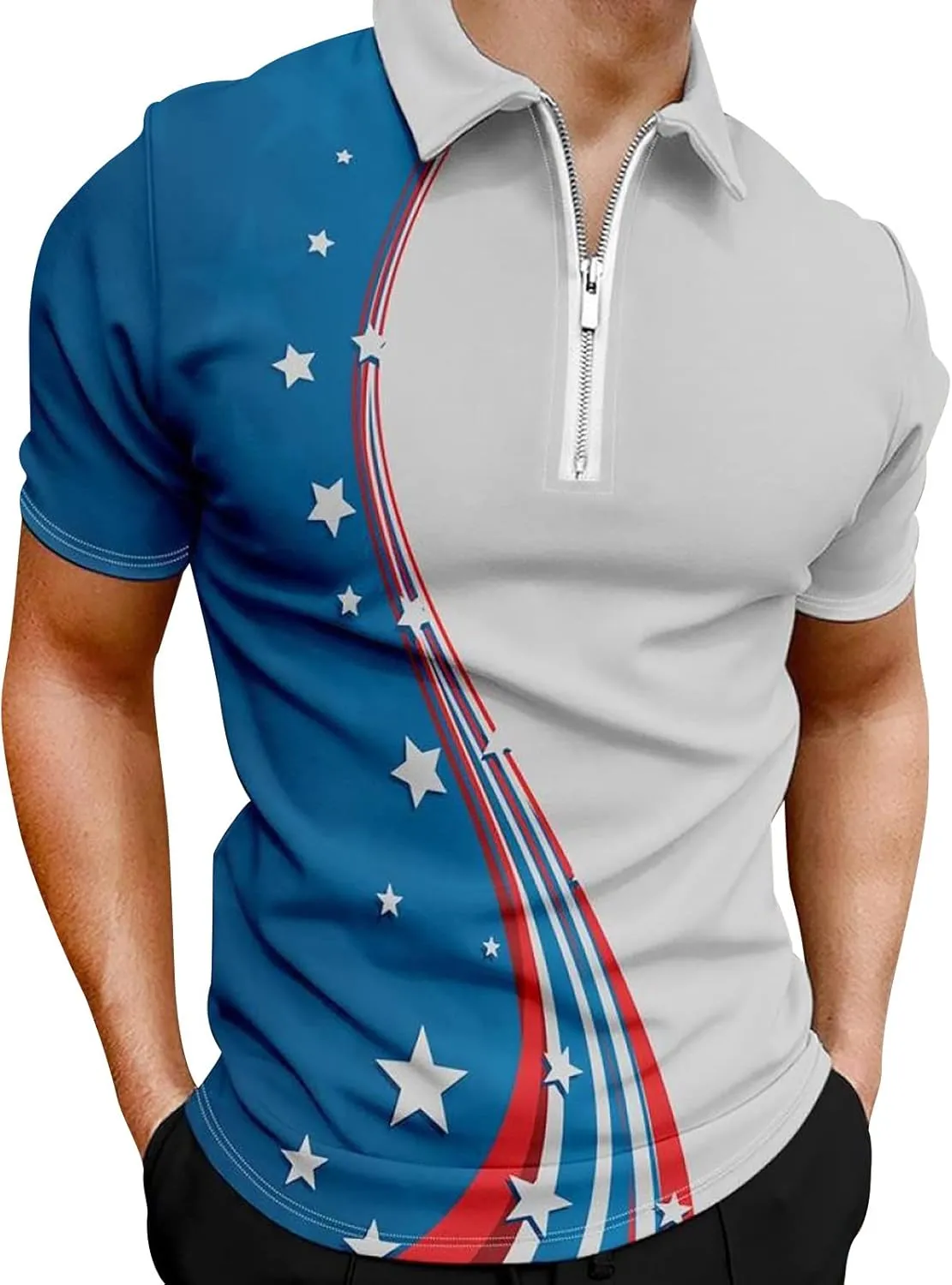 Short Sleeve Polo Shirts for Men Short Sleeve Polo Shirts for Men Sleeve Performance Patriotic Shirt Funny Shirt Men