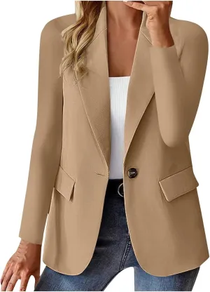 Suit Jackets for Women Business Casual Open Front Blazers Office Work Lightweight Coats Spring Summer Cardigan Suits