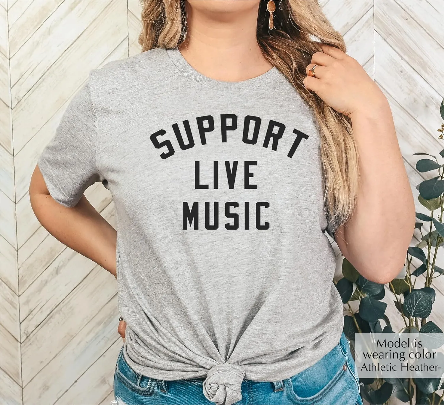 Support Live Music Shirt Support Local Music Concert Festival Local Bands T-Shirt Casual Women Shirts