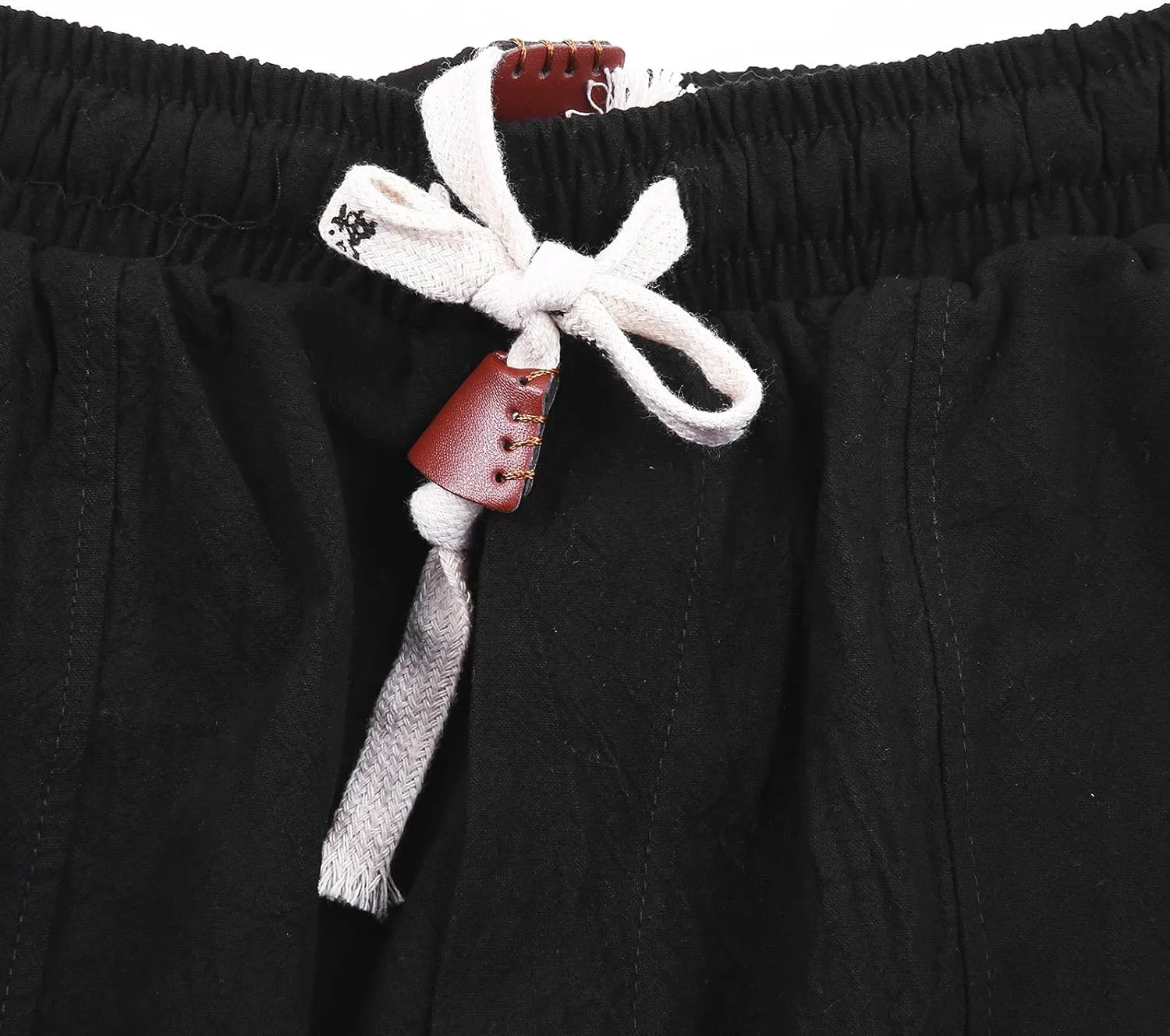 Sweatpants for Men High Street Fashion Leisure Loose Sports Running Solid Color Lace Up Elastic Waist Joggers